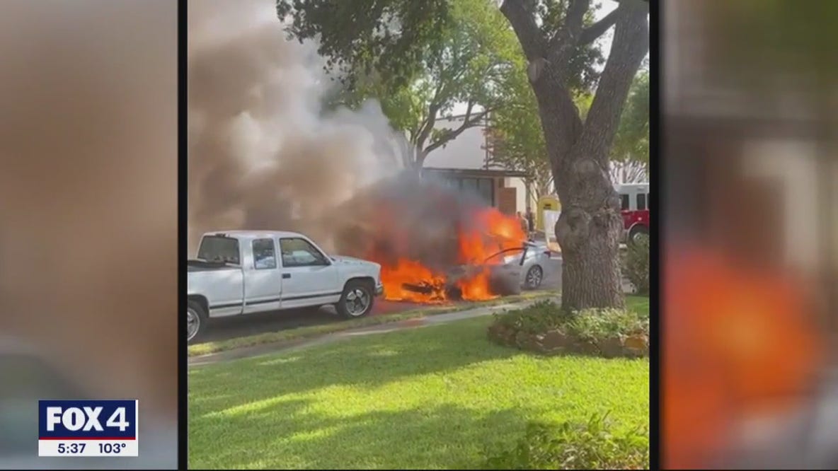 Paralyzed man pulled from burning car by stranger